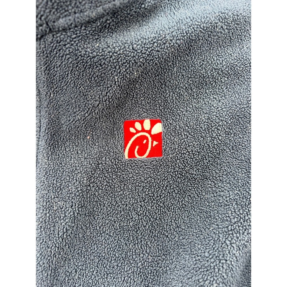 Chick-fil-A Employee Uniform Fleece Jacket Women's Size M Navy Blue Full Zip - Picture 3 of 10